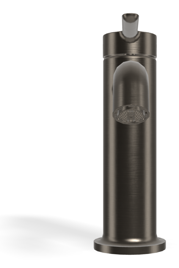 Смеситель для раковины Carlo Frattini Snap, с 2 гибкими шлангами, донным клапаном Click-Clack, глубина 142 мм, цвет брашированный чёрный хром - изображение 1