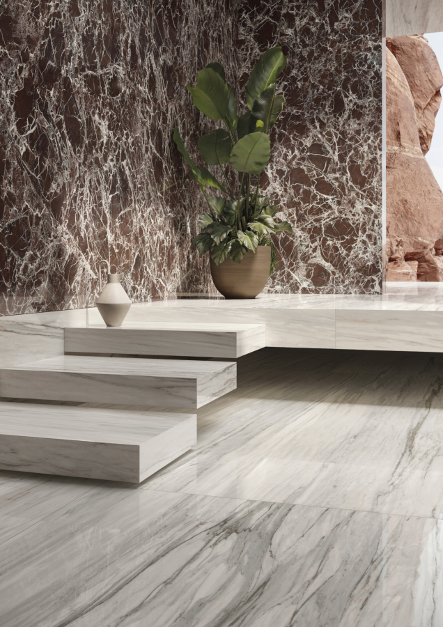 FMG Maxfine Керамогранит Marmi Rosso lepanto lucidato 150x150 - изображение 5