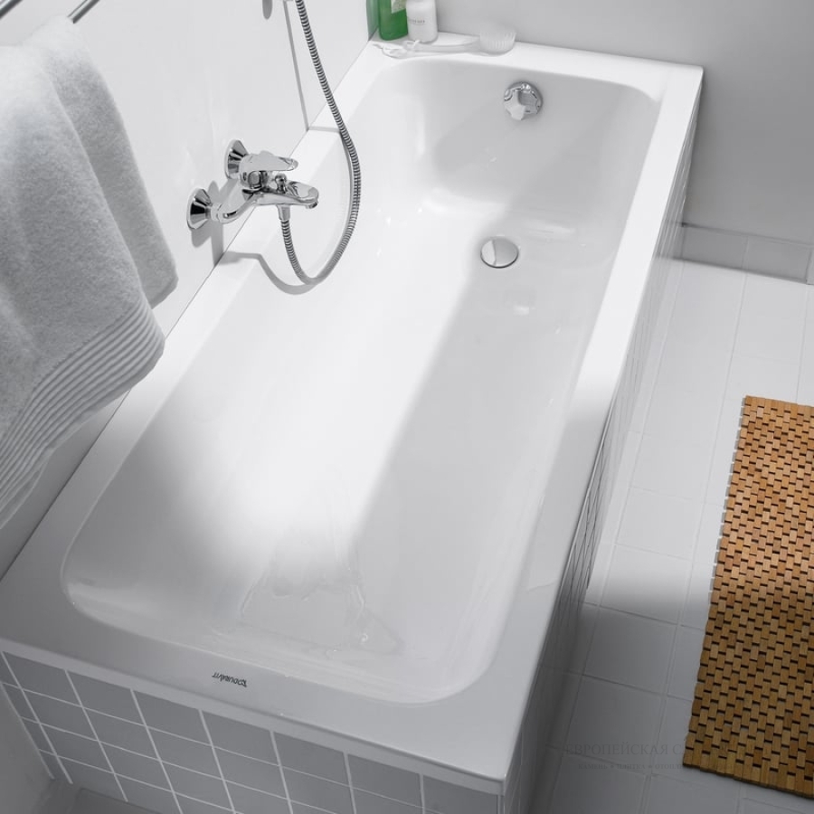 Ванна встраиваемая Duravit D-Code, 1600 x 700 мм, акриловая, цвет белый - изображение 3