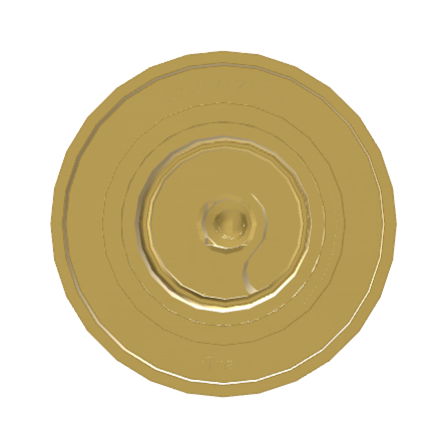 Смеситель для душа Carlo Frattini Spillo Tech, ручка G Collection, Ø70 мм, внешняя часть, цвет брашированное золото - изображение 3