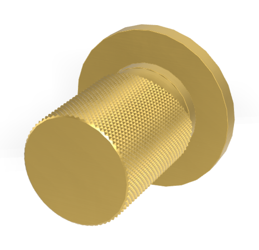 Смеситель для душа Carlo Frattini Spillo Tech, ручка G Collection, Ø70 мм, внешняя часть, цвет брашированное золото