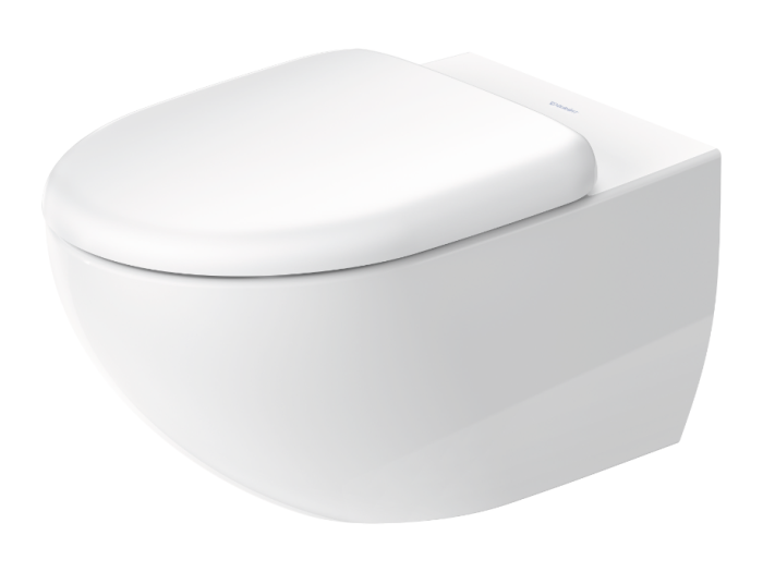 На изображении товар Унитаз Duravit Architec подвесной, Rimless® без смывного края, цвет белый HygieneGlaze от официального представителя в Москве