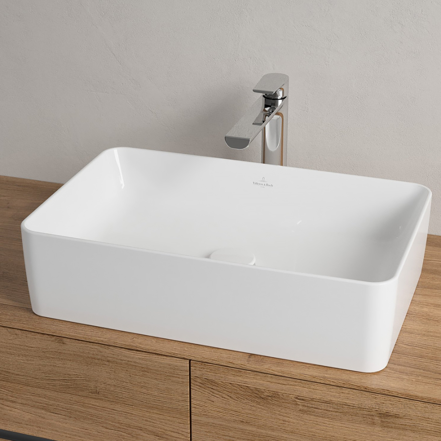 Раковина Villeroy&Boch Collaro накладная 560x360 мм, альпийский белый - изображение 10