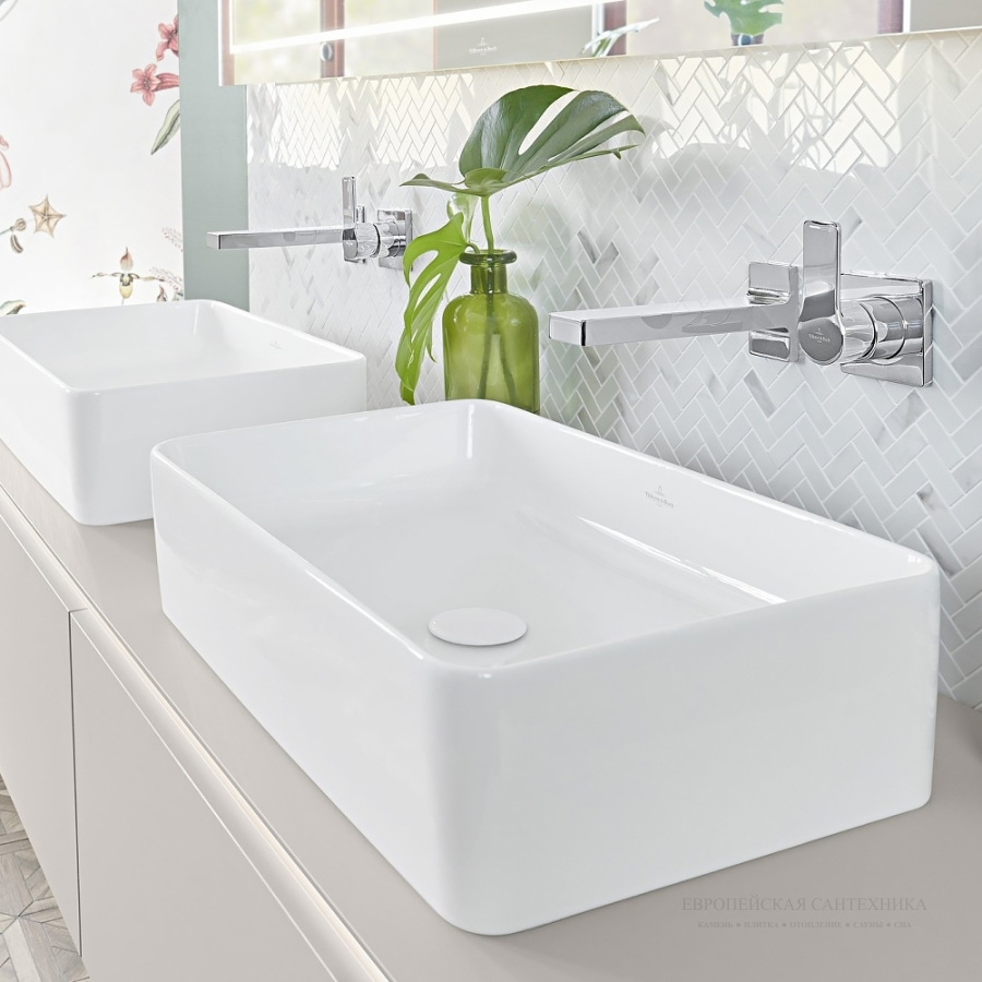 Раковина Villeroy&Boch Collaro накладная 560x360 мм, альпийский белый - изображение 4