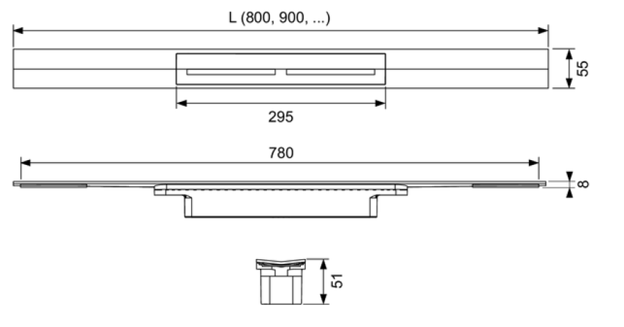 Профиль для душа TECEdrainprofile, L 1200 мм, PVD покрытие в цвете Brushed Red Gold/сатинированное красное золото - изображение 2