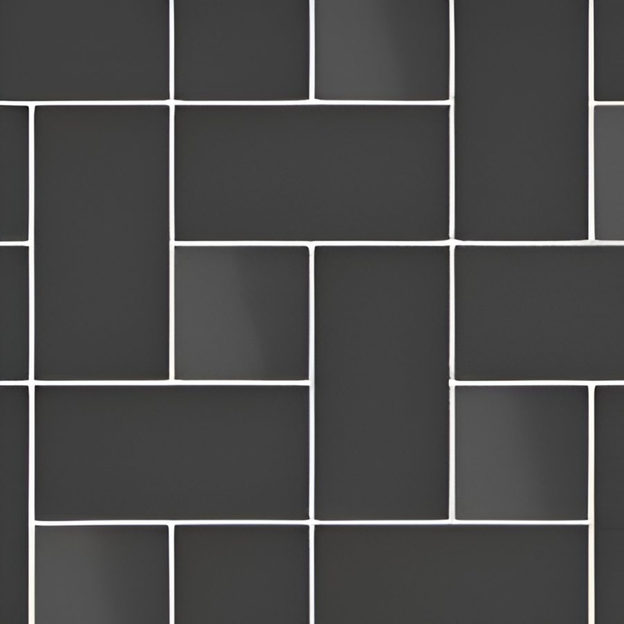 Micro. Керамогранит Microtiles Spiral Mix Glaze Black 33,7x33,7