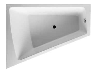 На изображении товар Ванна Duravit Paiova, встраиваемая, 1700x1300 мм, наклон для спины слева, с фронтальной панелью, цвет белый от официального представителя в Москве