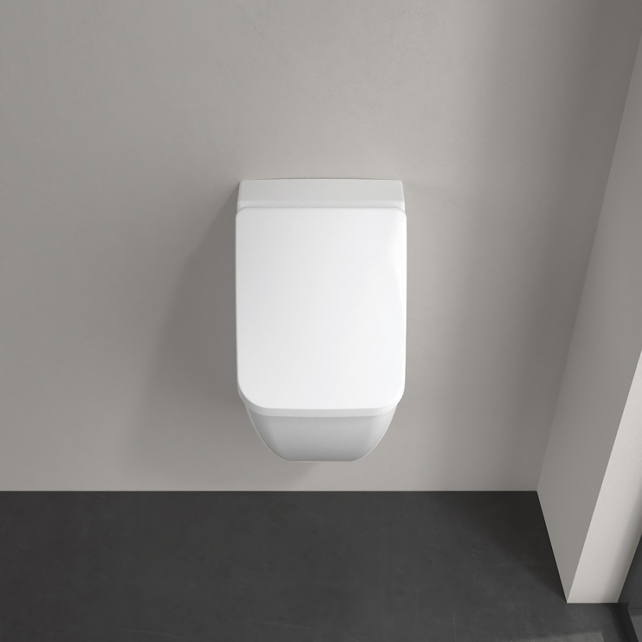 Крышка для писуара Villeroy&Boch Venticello с функцией SoftClosing, крепления хромированные, цвет альпийский белый - изображение 3