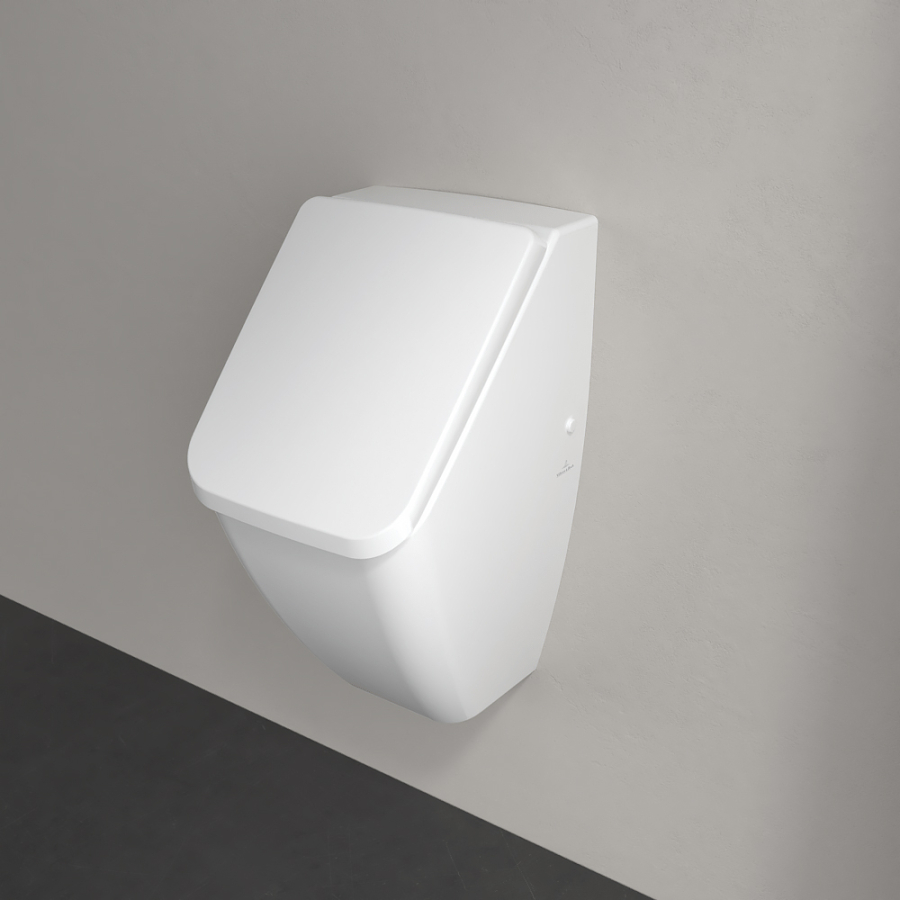 Крышка для писуара Villeroy&Boch Venticello с функцией SoftClosing, крепления хромированные, цвет альпийский белый - изображение 1