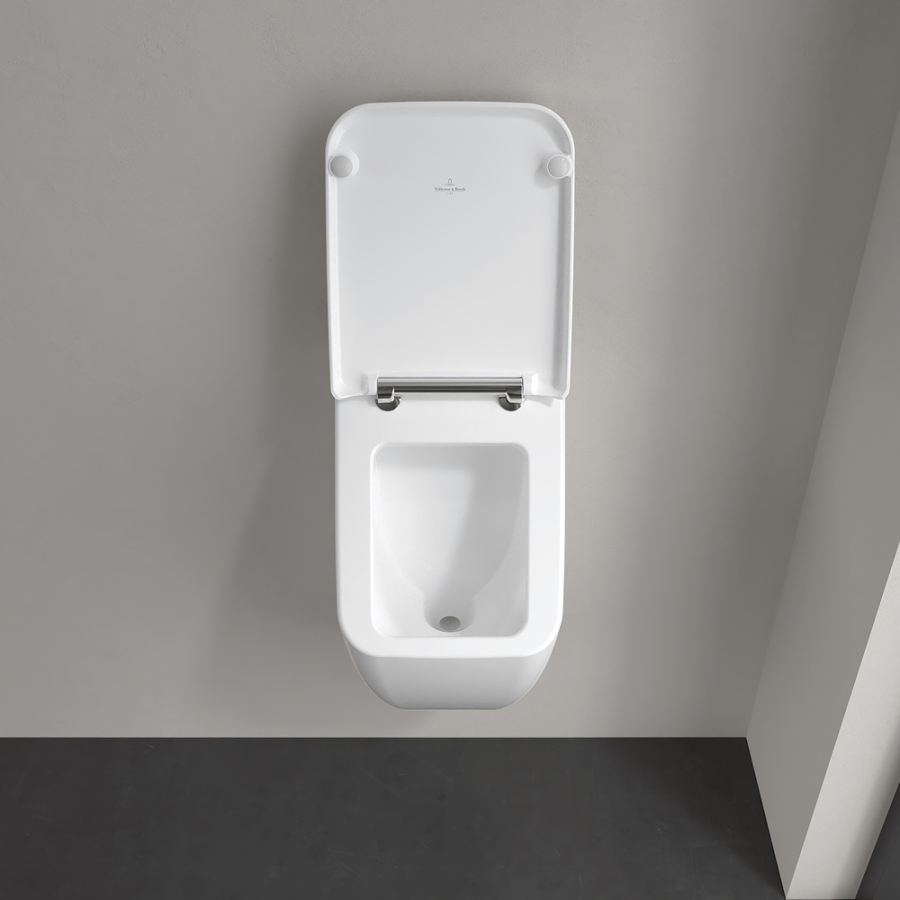 Крышка для писуара Villeroy&Boch Venticello с функцией SoftClosing, крепления хромированные, цвет альпийский белый - изображение 2