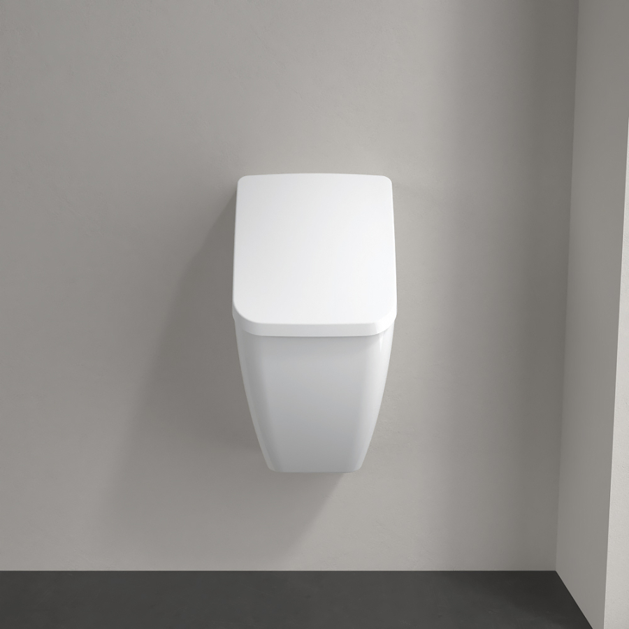 Крышка для писуара Villeroy&Boch Venticello с функцией SoftClosing, крепления хромированные, цвет альпийский белый - изображение 4