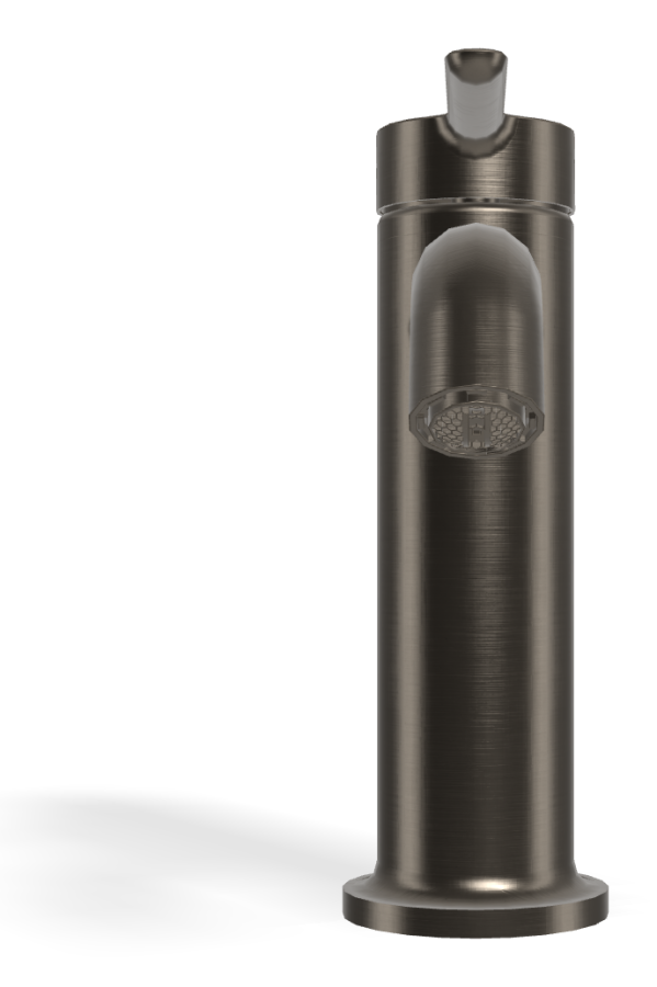 Смеситель для раковины Carlo Frattini Snap, однорычажный, без донного клапана, с 2 гибкими шлангами, глубина 142 мм, излив 110 мм, цвет брашированный чёрный хром - изображение 1