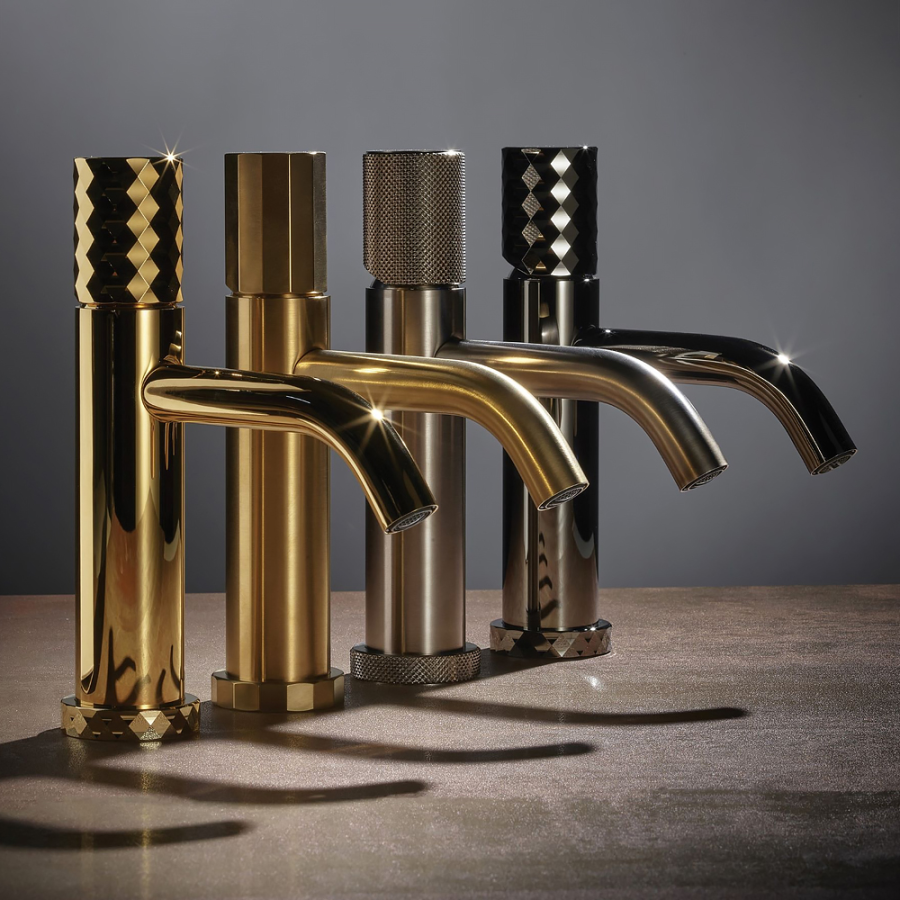 Cмеситель для раковины Carlo Frattini Spillo Tech XS, ручка G Collection, донный клапан Click-Clack, цвет чёрный матовый - изображение 1