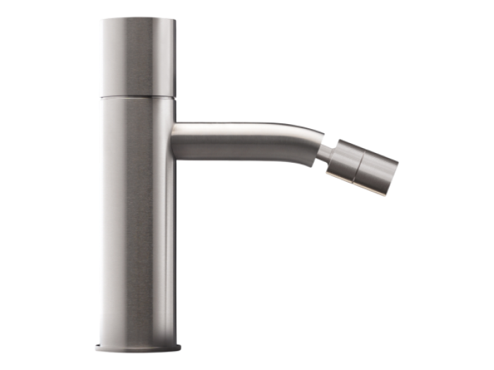 На изображении товар Смеситель для биде CEA Design Giotto Plus, регулируемый излив, H.175 мм, цвет сатинированная сталь от официального представителя в Москве