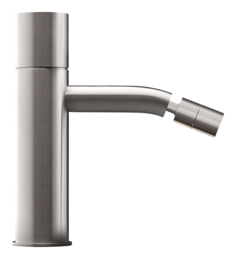 Смеситель для биде CEA Design Giotto Plus, регулируемый излив, H.175 мм, цвет сатинированная сталь