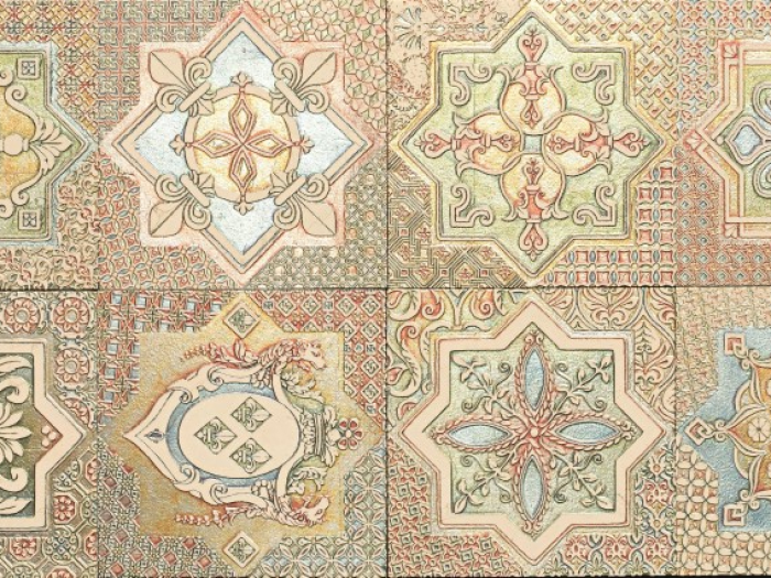 На изображении товар Akros Venezia Камень Decorative Art I mosaici Rinascimento Biancone Silver 8 inserti 14,8X14,8X1 от официального представителя в Москве