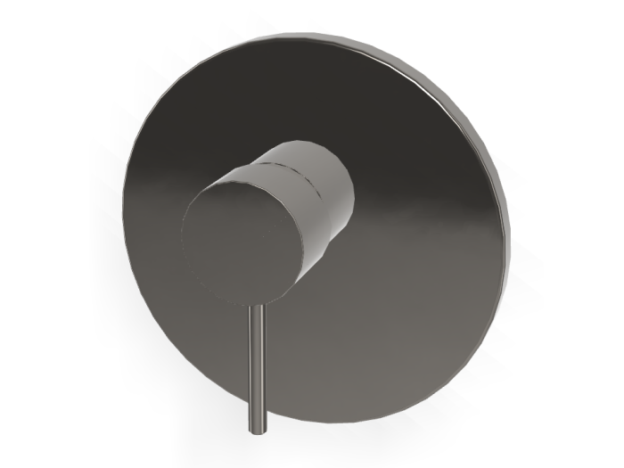 На изображении товар Смеситель для душа Carlo Frattini Spillo Up, встраиваемый, однорычажный, внешняя часть, цвет чёрный хром от официального представителя в Москве