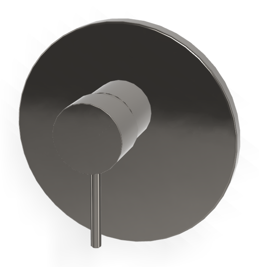 Смеситель для душа Carlo Frattini Spillo Up, встраиваемый, однорычажный, внешняя часть, цвет чёрный хром