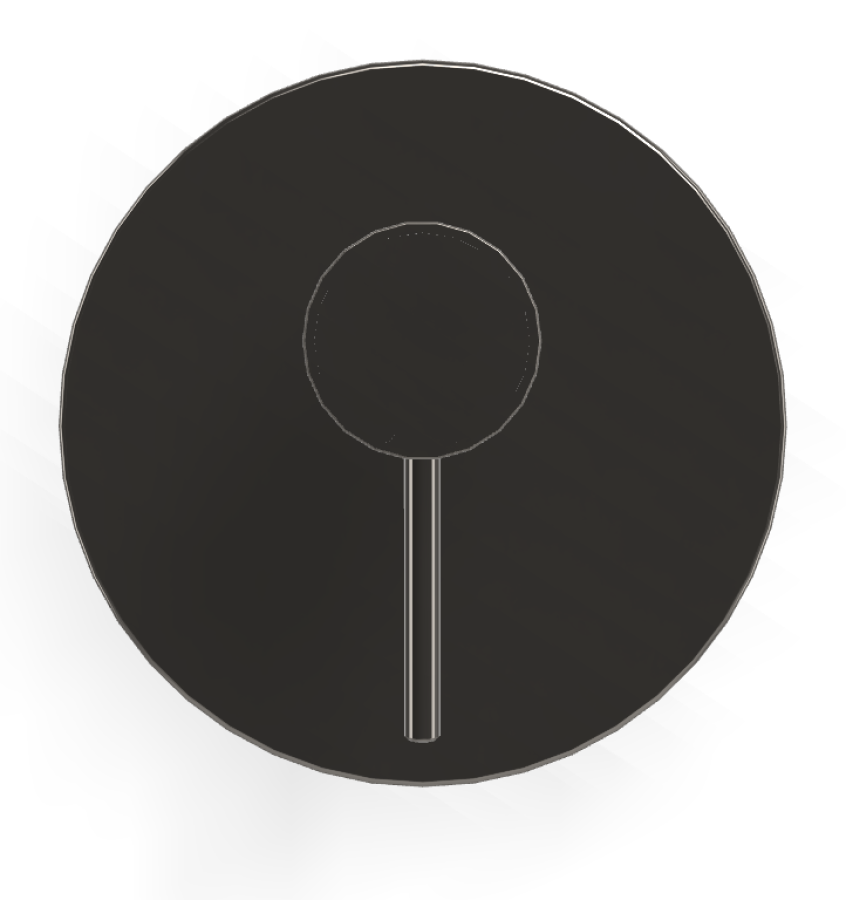 Смеситель для душа Carlo Frattini Spillo Up, встраиваемый, однорычажный, внешняя часть, цвет чёрный хром - изображение 1