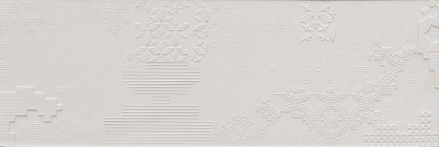 Mutina Керамогранит Bas Relief Patchwork Relief Bianco 18x54