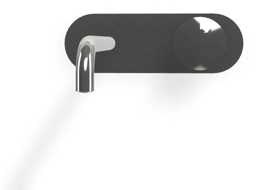 Смеситель для раковины Carlo Frattini SO, настенный, без ручки, с донным клапаном Click-Clack, излив 200 мм, внешняя часть, цвет хром - изображение 1