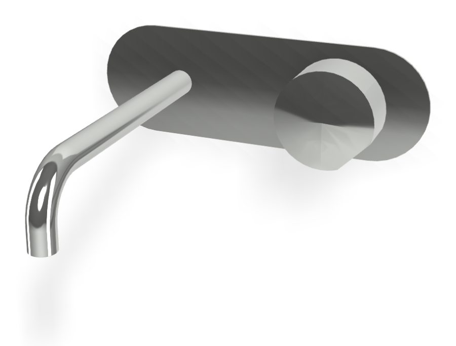 Смеситель для раковины Carlo Frattini SO, настенный, без ручки, с донным клапаном Click-Clack, излив 200 мм, внешняя часть, цвет хром