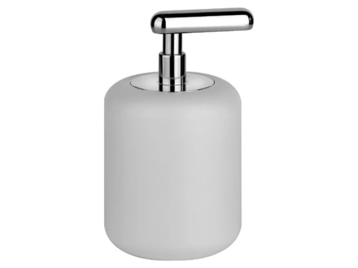 На изображении товар Дозатор Gessi Goccia, настольный, цвет White/Chrome от официального представителя в Москве