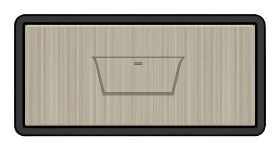 Кнопка Gessi Hi-Fi, с символом наполнение ванны для термостатов 63006 и 63081, внешняя часть, цвет Finox Brushed Nickel