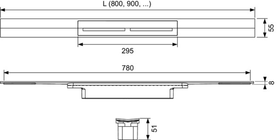Профиль для душа TECEdrainprofile, L 1600 мм, цвет нержавеющая сталь сатинированная - изображение 4