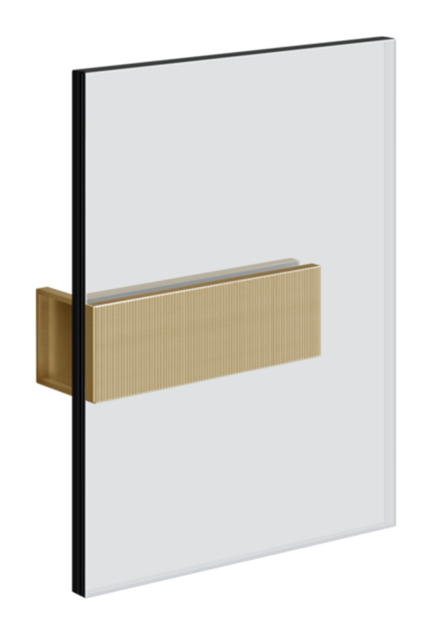 Зажим стена-стекло Gessi Rigato, ширина 160 мм, цвет Brushed Brass PVD