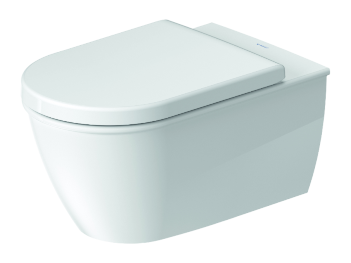 На изображении товар Унитаз Duravit Darling New подвесной, 625 х 365 мм, цвет белый с WonderGliss от официального представителя в Москве