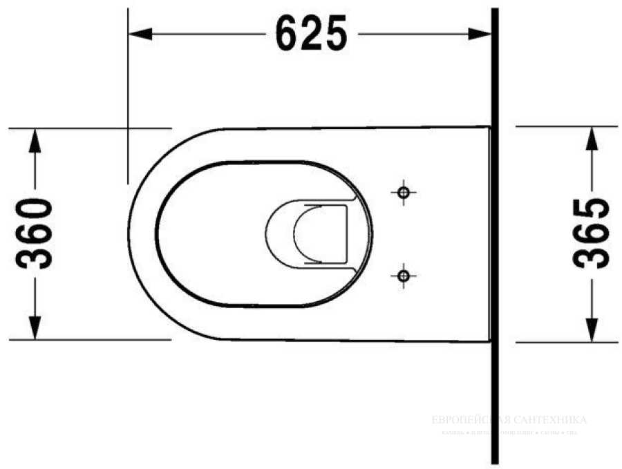 Унитаз Duravit Darling New подвесной, 625 х 365 мм, цвет белый с WonderGliss - изображение 7