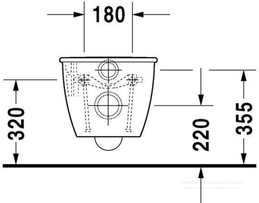 Унитаз Duravit Darling New подвесной, 625 х 365 мм, цвет белый с WonderGliss - изображение 11