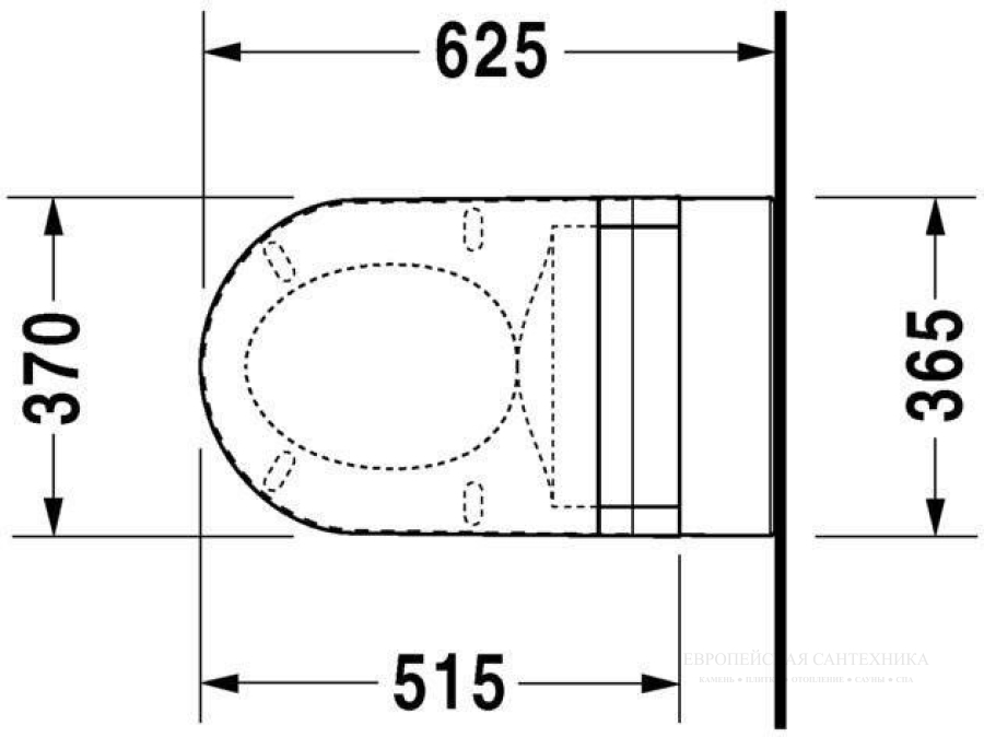 Унитаз Duravit Darling New подвесной, 625 х 365 мм, цвет белый с WonderGliss - изображение 8