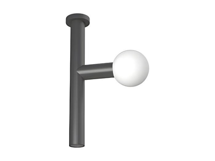 На изображении товар Верхний душ Antonio Lupi Apollo потолочный со светодиодной подсветкой, цвет чёрный матовый от официального представителя в Москве