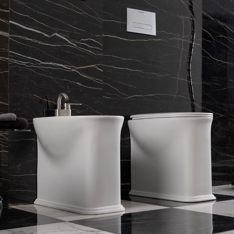 Сиденье для унитаза Flaminia Madre Slim, 470х365 мм, быстросъёмное, с механизмом плавного закрывания soft-closing, цвет Latte - изображение 4