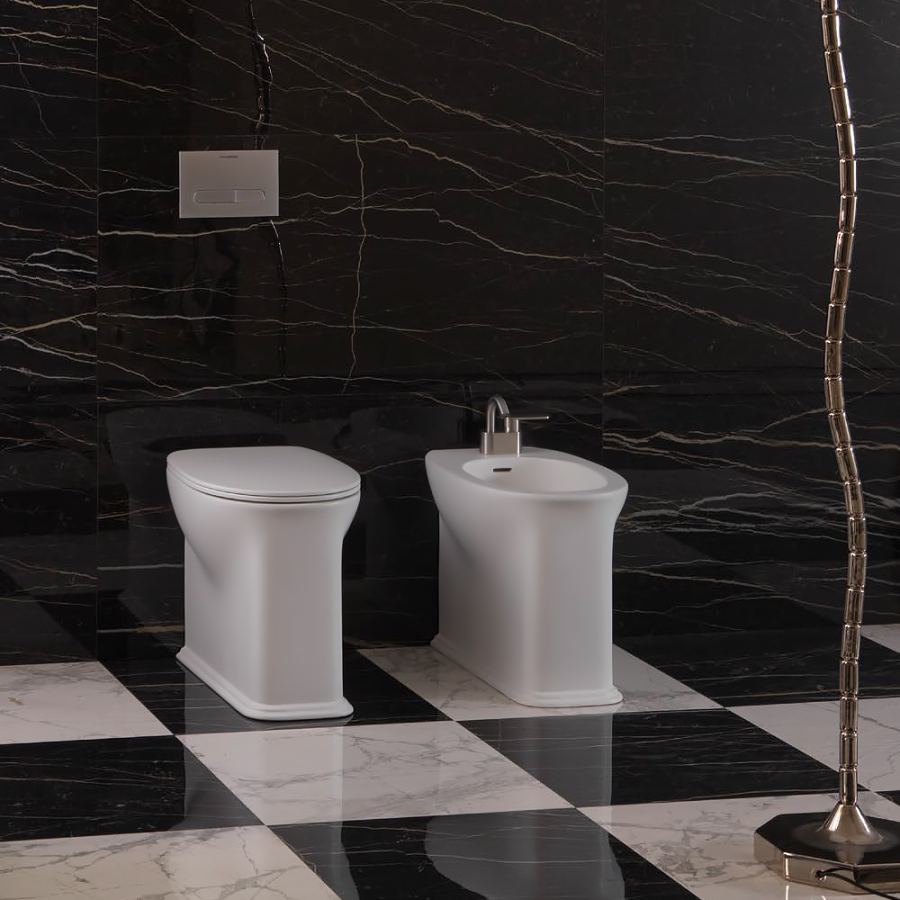 Сиденье для унитаза Flaminia Madre Slim, 470х365 мм, быстросъёмное, с механизмом плавного закрывания soft-closing, цвет Latte - изображение 1