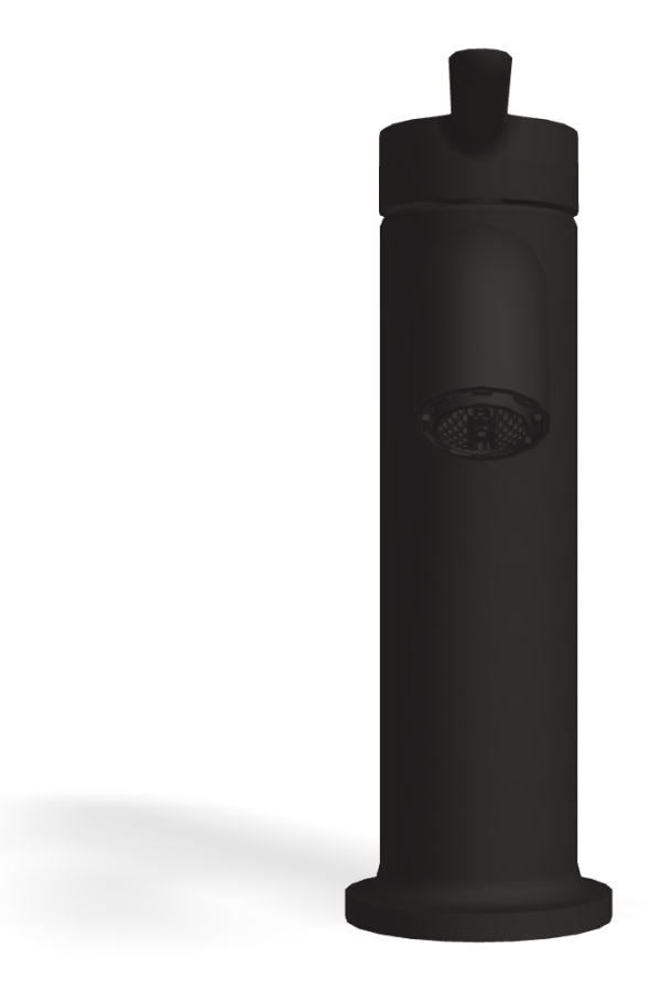 Смеситель для раковины Carlo Frattini Snap, однорычажный, без донного клапана, с 2 гибкими шлангами, глубина 142 мм, излив 110 мм, цвет чёрный матовый - изображение 1