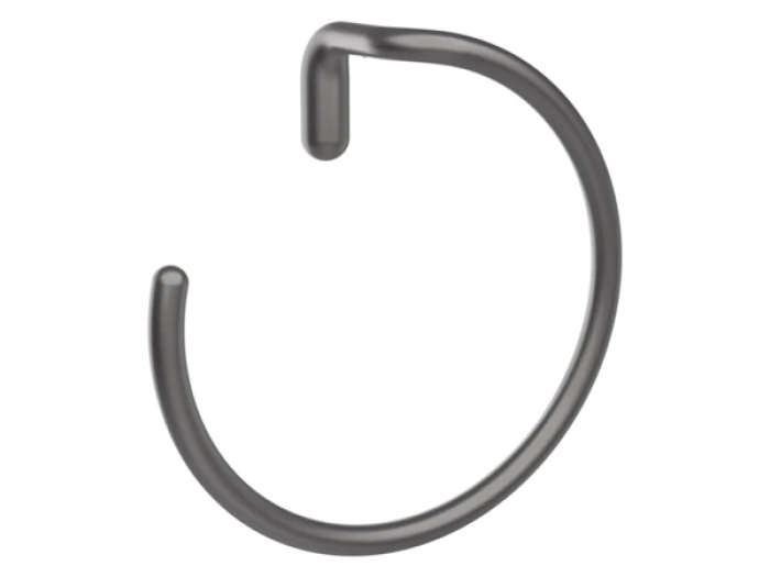 На изображении товар Полотенцедержатель Gessi Goccia, Ø233 мм, настенный, кольцевой, цвет Black Metal Br. GHRC от официального представителя в Москве
