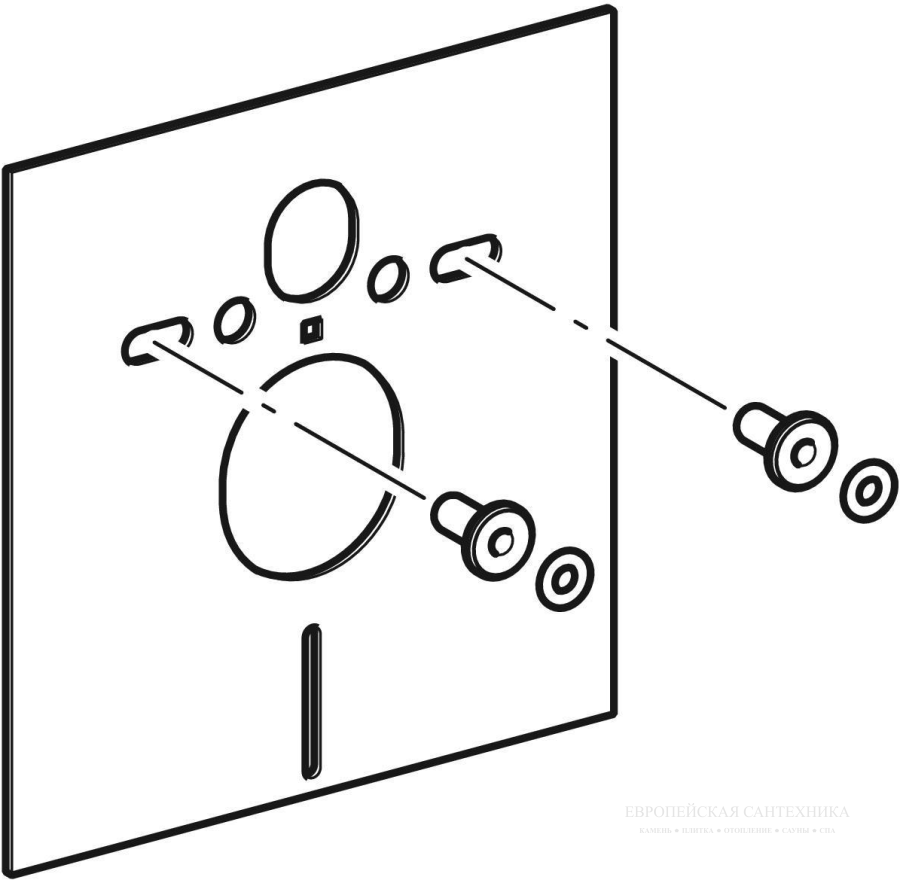 Звукоизолирующий комплект Geberit для подвесного унитаза и биде, цвет белый - изображение 2