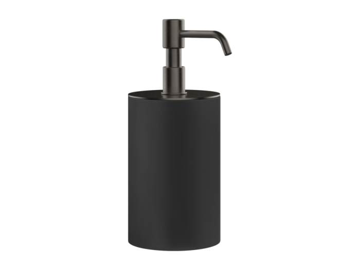 На изображении товар Дозатор Gessi Anello, настольный, цвет Black Metal Brushed PVD от официального представителя в Москве