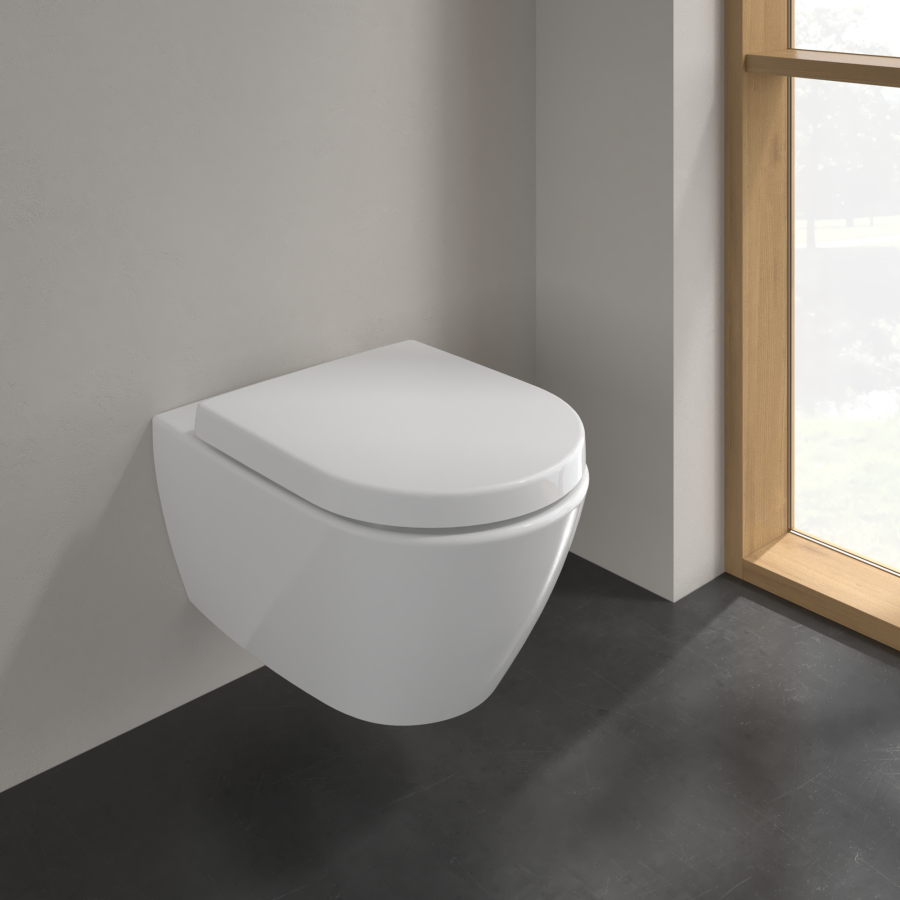 Унитаз Villeroy&Boch Subway 2.0 с откр. смывным краем 370x560 подвесной, DirectFlush, гориз.  выпуск, не для смывных кранов, цвет Альп. белый