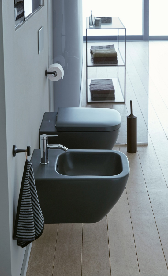 Смеситель для биде Duravit C.1 однорычажный, h - 155 мм, с донным клапаном, цвет чёрный матовый - изображение 4