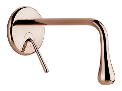 Cмеситель для раковины Gessi Goccia, однорычажный, c изливом, без донного клапана, внешняя часть, цвет Copper GHRC