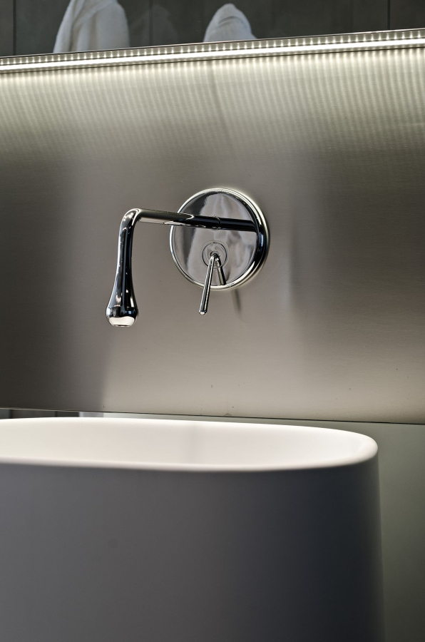 Cмеситель для раковины Gessi Goccia, однорычажный, c изливом, без донного клапана, внешняя часть, цвет Copper GHRC - изображение 2