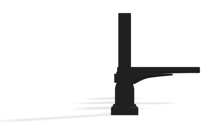 Смеситель для ванны Carlo Frattini Zeta, на борт, на 4 отверстия, двухрычажный, с изливом, вытяжным ручным душем, цвет матовый чёрный - изображение 2