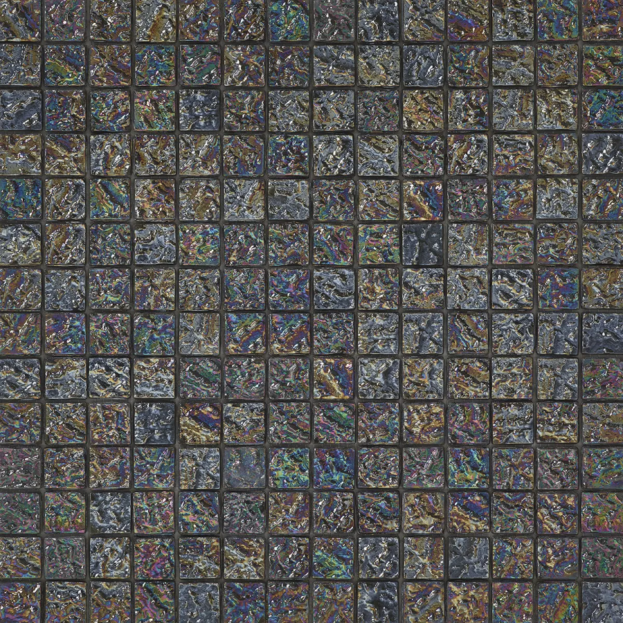 Sicis Стеклянная мозаика Tephra Kiska Irid chips size 20х20 mm sheet-size 295x295 mm