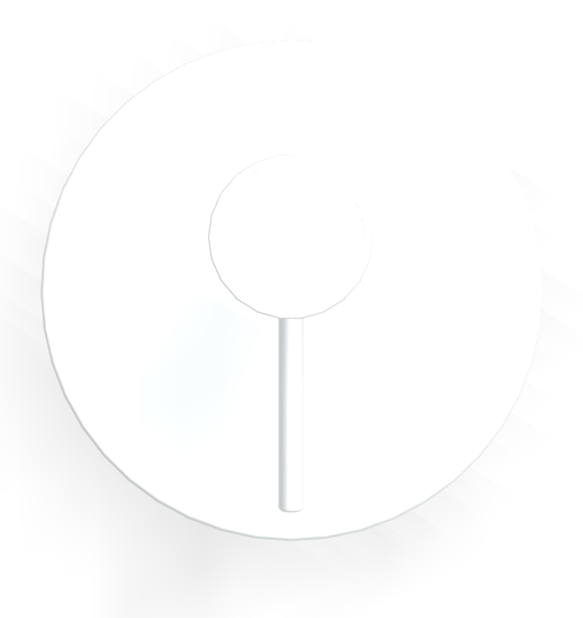 Смеситель для душа Carlo Frattini Spillo Up, встраиваемый, однорычажный, внешняя часть, цвет матовый белый - изображение 1