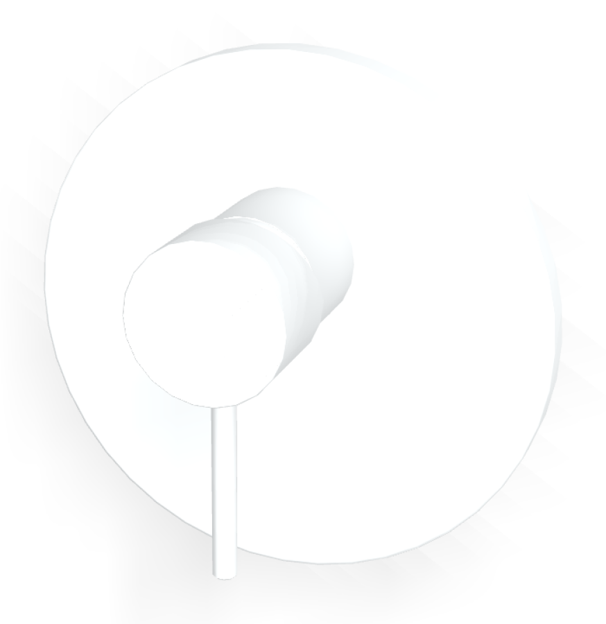 Смеситель для душа Carlo Frattini Spillo Up, встраиваемый, однорычажный, внешняя часть, цвет матовый белый