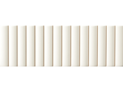На изображении товар Micro. Керамогранит 3D Forms Fluted White 10X30 от официального представителя в Москве